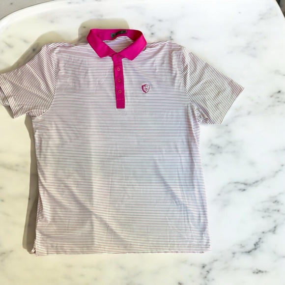 G/FORE Other - G/FORE Men’s Pink Striped Polo Shirt